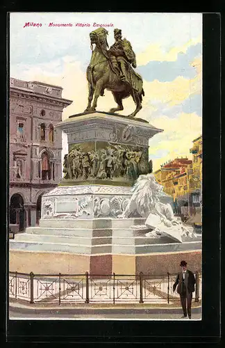 AK Milano, Monumento Vittorio Emanuele