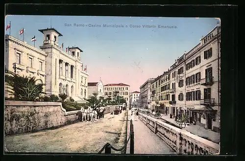 AK San Remo, Casino Municipale e Corso Vittorio Emanuele