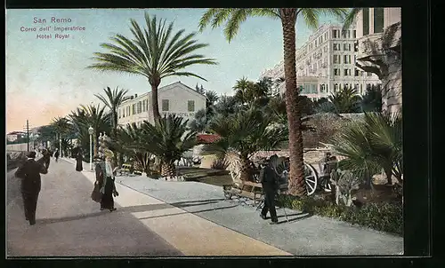 AK San Remo, Corso dell`Imperatrice, Hotel Royal