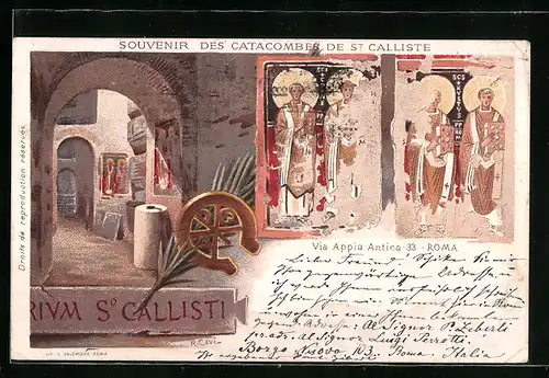 AK Roma, Catacombes de St. Calliste, Via Appia Antica