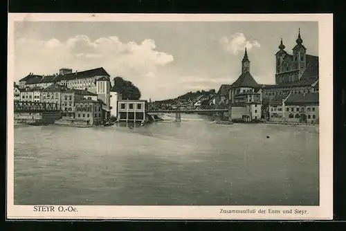 AK Steyr, Zusammenfluss der Enns und Steyr