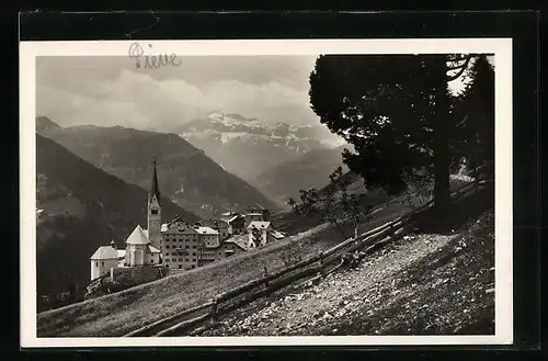 AK Pieve di Livinallongo, Ortsansicht gegen Sellagruppe