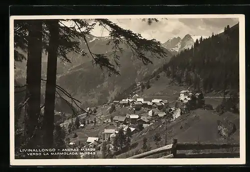 AK Pieve di Livinallongo, Ortsansicht aus der Vogelschau