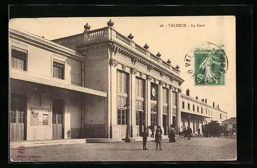 AK Valence, La Gare, Bahnhof