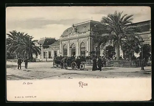 AK Nice, La Gare, Bahnhof