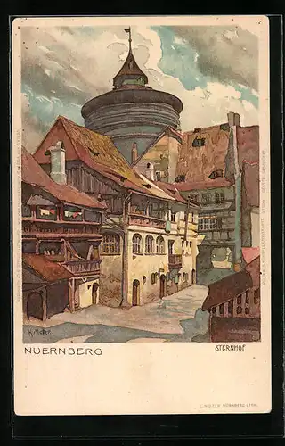 Künstler-AK Karl Mutter: Nürnberg, Sternhof