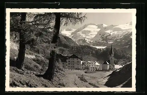 AK Obergurgl, Ortsansicht mit Kirche