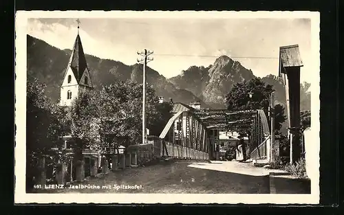 AK Lienz, Iselbrücke mit Spitzkofel
