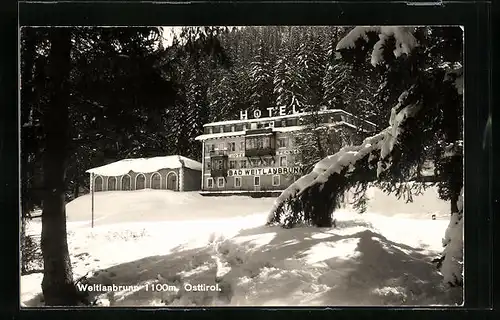 AK Weitlanbrunn, Hotel Bad Weitlanbrunn im Winter