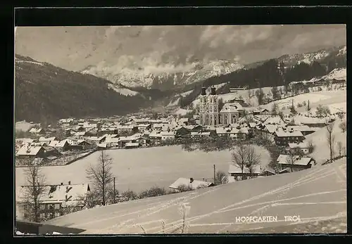 AK Hopfgarten, Gesamtansicht im Winter