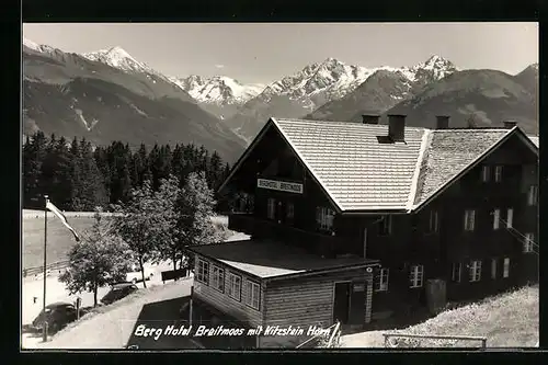 AK Kitzbühel, Berghotel Breitmoos mit Kitzsteinhorn
