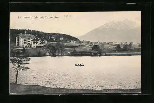 AK Igls, Panorama mit Lanser-See