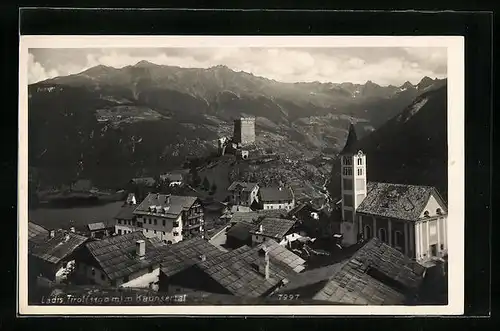 AK Ladis, Ortsansicht mit Kaunsertal