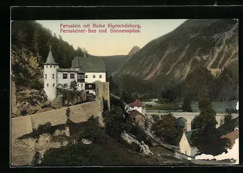 AK Fernstein, Ruine Sigmundsburg, Fernsteiner-See und Sonnenspitze