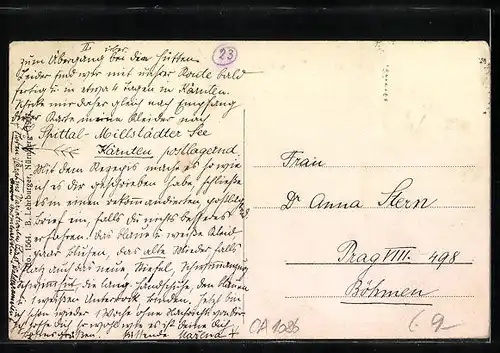 AK Schluderbach / Ampezzotal, Ortspartie mit Croda rossa