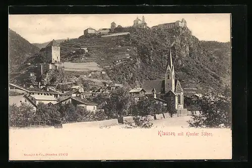 AK Klausen, Ortsansicht mit Kloster Säben