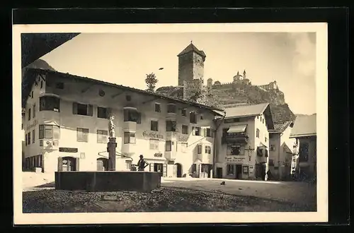 AK Klausen, Ortspartie mit Blick zum Kloster Säben