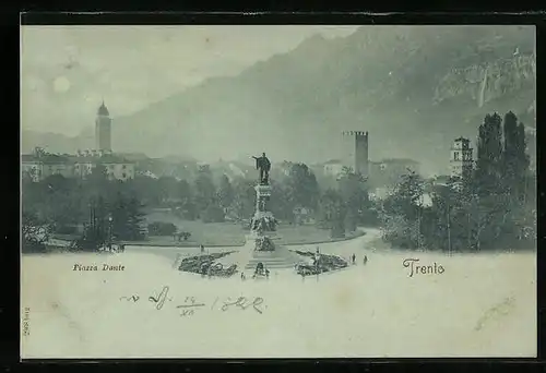 Mondschein-AK Trento, Piazza Dante