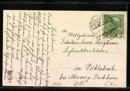 AK Mühlbach /Pustertal, Ortsansicht mit Kirche