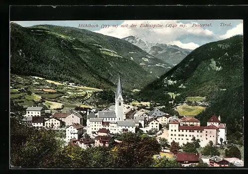 AK Mühlbach /Pustertal, Gesamtansicht mit Eidexspitze