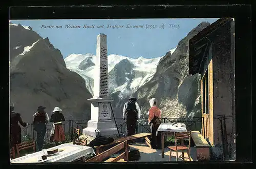 AK Trafoi, Partie am Weissen Knott mit Trafoier Eiswand