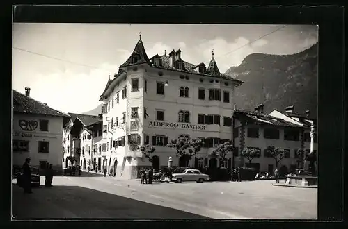 AK Kaltern, Strassenpartie mit Gasthof