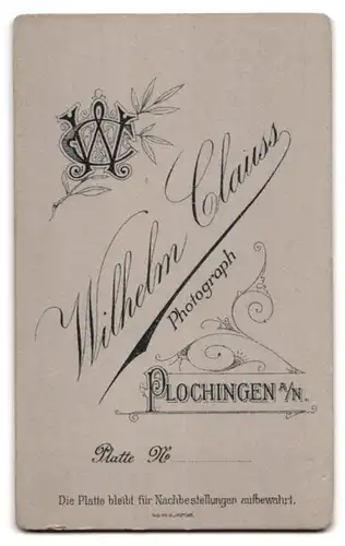 Fotografie Wilhelm Clauss, Plochingen a. N., Portrait schöne junge Frau mit eleganter Halskette