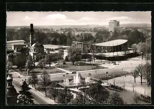 AK Karlsruhe, Festplatz mit Schwarzwaldhalle