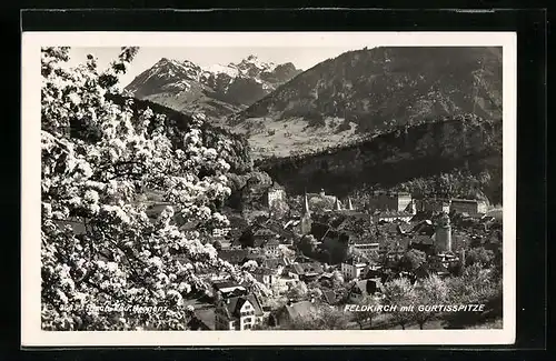 AK Feldkirch, Panorama mit Gurtenspitze