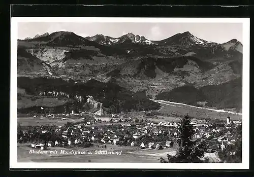 AK Bludenz, Panorama mit Mondspitze
