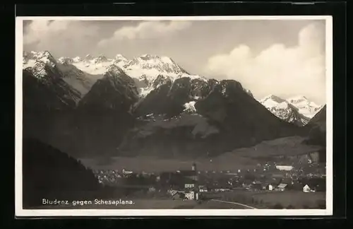 AK Bludenz, Panorama gegen Schesaplana
