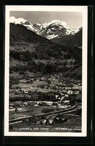 AK Tschagguns, Teilansicht gegen drei Türme