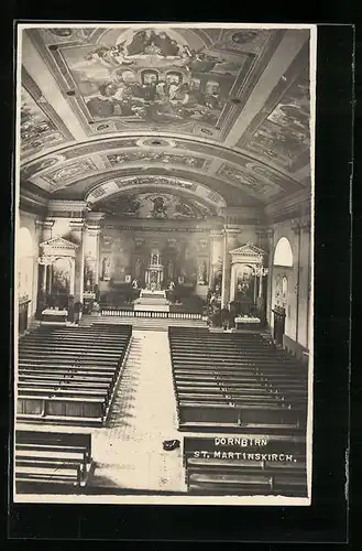 AK Dornbirn, St. Martinskirche, Innenansicht