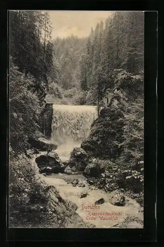AK Dornbirn, Rappenlochschlucht, Erster Wasserfall