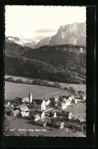 AK Bezau i. Breg. Wald, Teilansicht mit Kirche