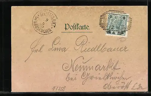 Künstler-AK Bozen, das Batzenhäusel, in der Dichterstube