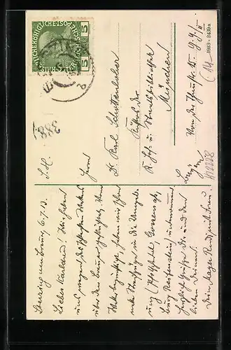 AK Sterzing, Strassenpartie, Portrait Turnvater Jahn