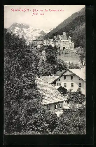 AK Sand in Taufers, Blick von der Terrasse des Hotel Post