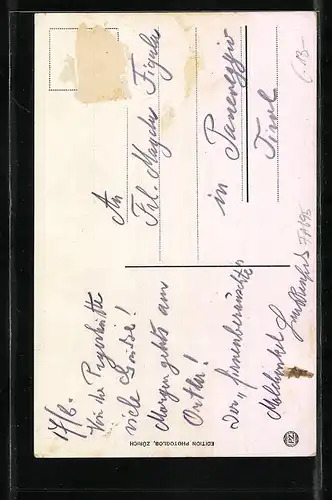 AK Trafoi, Teilansicht mit Trafoier und Ortlerferner