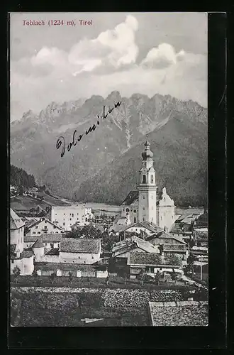 AK Toblach, Gesamtansicht mit Kirche