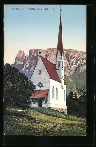 AK Kemeten, Kirche mit Blick auf den Schlern