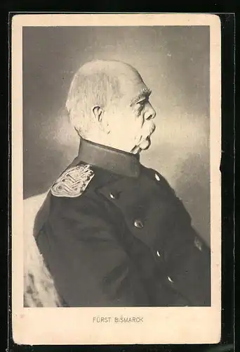 AK Fürst Bismarck, der gealterte Reichskanzler sitzend portraitiert