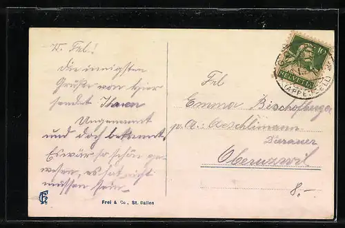 AK Gonten, Blick auf die Kuranstalt Jakobsbad