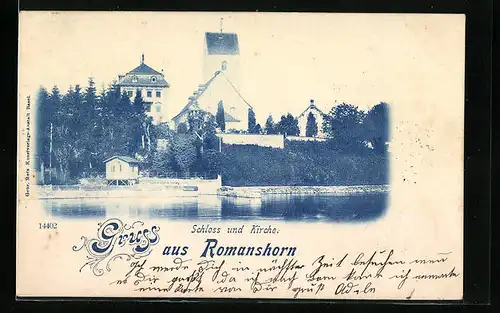 AK Romanshorn, Blick auf Schloss und Kirche