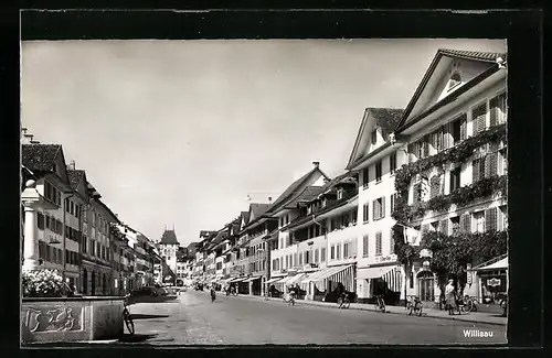 AK Willisau, am Brunnen auf dem Hauptplatz