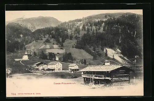 AK Davos - Frauenkirch, die Kapelle m Hang