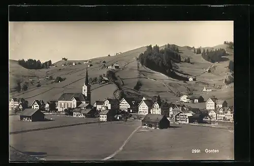 AK Gonten, Ortstotale mit Blick zur Kirche