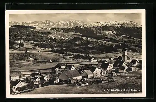 AK Gonten, Ortstotale mit Blick auf die Säntiskette