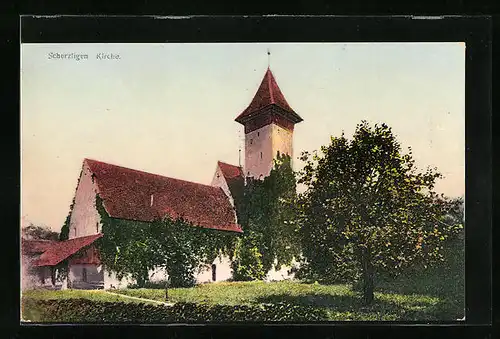 AK Scherzligen, Partie an der Kirche