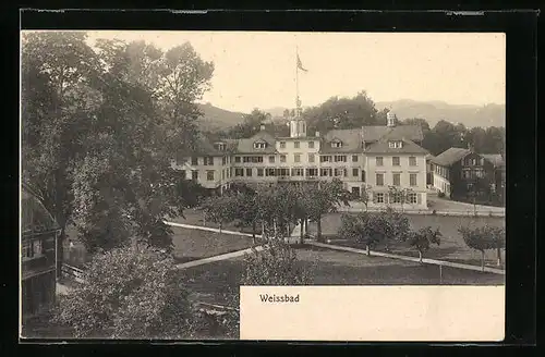 AK Weissbad, Parkanlagen vor dem Kurhaus